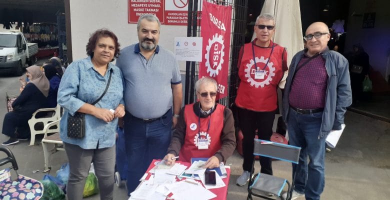 DİSK EMEKLİ SEN GEMLİK’TE İMZA TOPLADI
