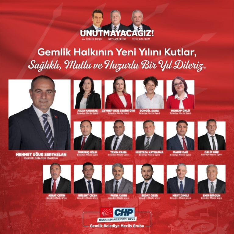 CHP Gemlik Meclis Üyelerinden Yeni Yıl Mesajı