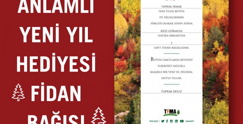 TEMA Vakfı: En Anlamlı Yeni Yıl Hediyesi Fidan Bağışı