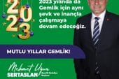Gemlik Belediye Başkanı Sertaslan’dan Yeni Yıl Mesajı