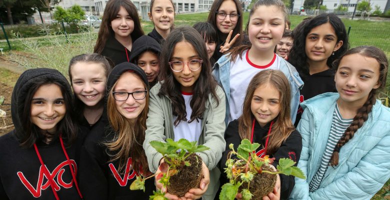 Öğrenciler Mini Bostan’da fide dikti  