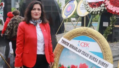   MİMARLAR ODASI BURSA ŞUBESİ ATATÜRK ANITI’NA ÇELENK KOYDU