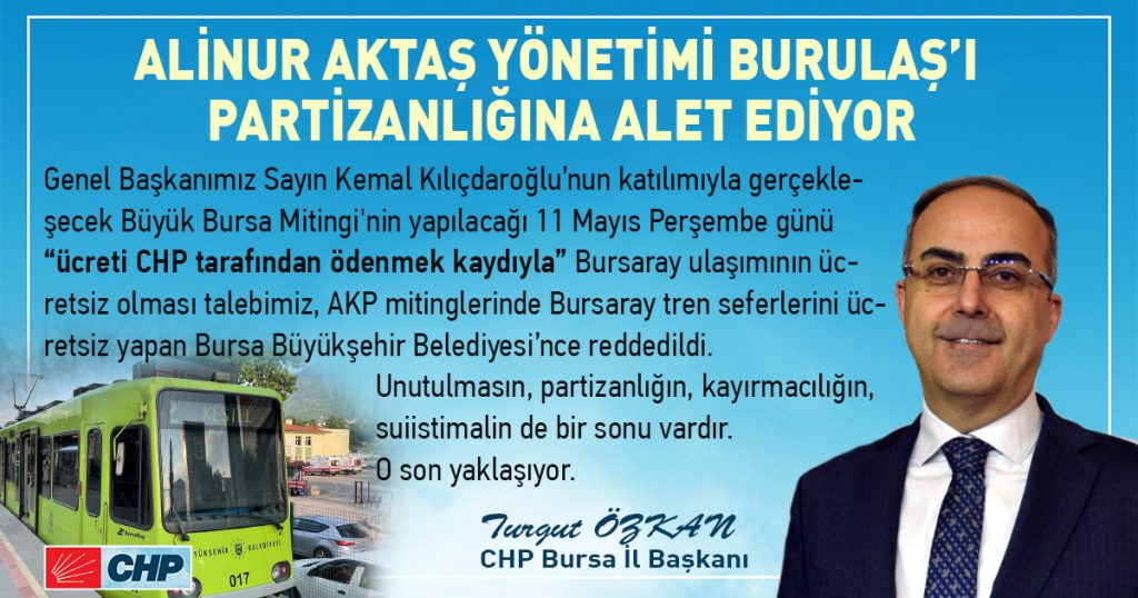 CHP’DEN BURULAŞ’A SERT TEPKİ