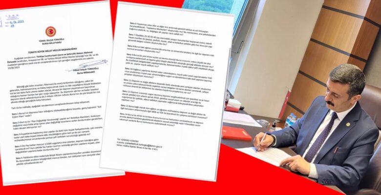 TÜRKOĞLU MECLİS’TE BURSA İÇİN DEPREM ÖNERGESİ VERDİ