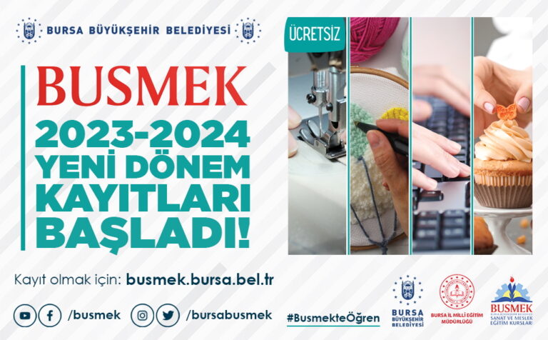BUSMEK’te yeni dönem kayıtları başladı
