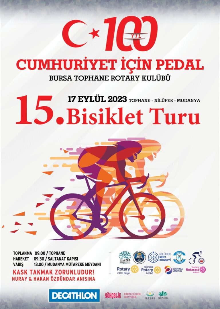 TOPHANE’DEN MUDANYA’YA BİSİKLET TURU BU SENE “CUMHURİYET İÇİN” GERÇEKLEŞTİRİLECEK