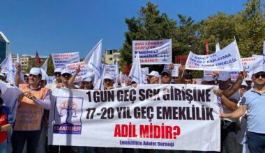 EMEKLİLİKTE ADALET DERNEĞİ MEYDANLARI BIRAKMIYOR