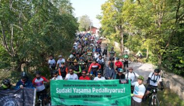 Uluabat’ın korunması için pedal çevirdiler