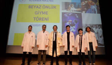 Veteriner hekim adayları beyaz önlüklerini giydi