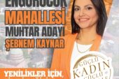 ENGÜRÜCÜK MAHALLESİNEDE KADIN ELİ DEĞECEK.
