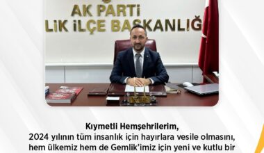 AK PARTİ GEMLİK İLÇE TEŞKİLATI YENİ YILINIZI KUTLAR…