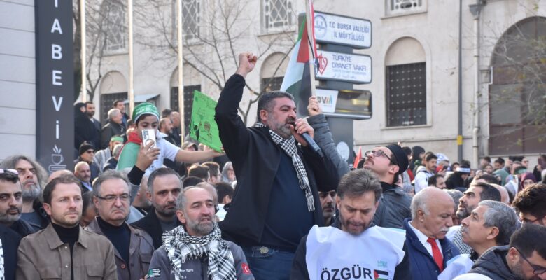 BURSA GAZZE KATLİAMINA KARŞI TEK YÜREK OLDU