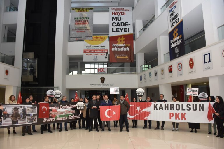HKMO BURSA ŞUBESİ’NDEN İSRAİL VE PKK’YA KINAMA