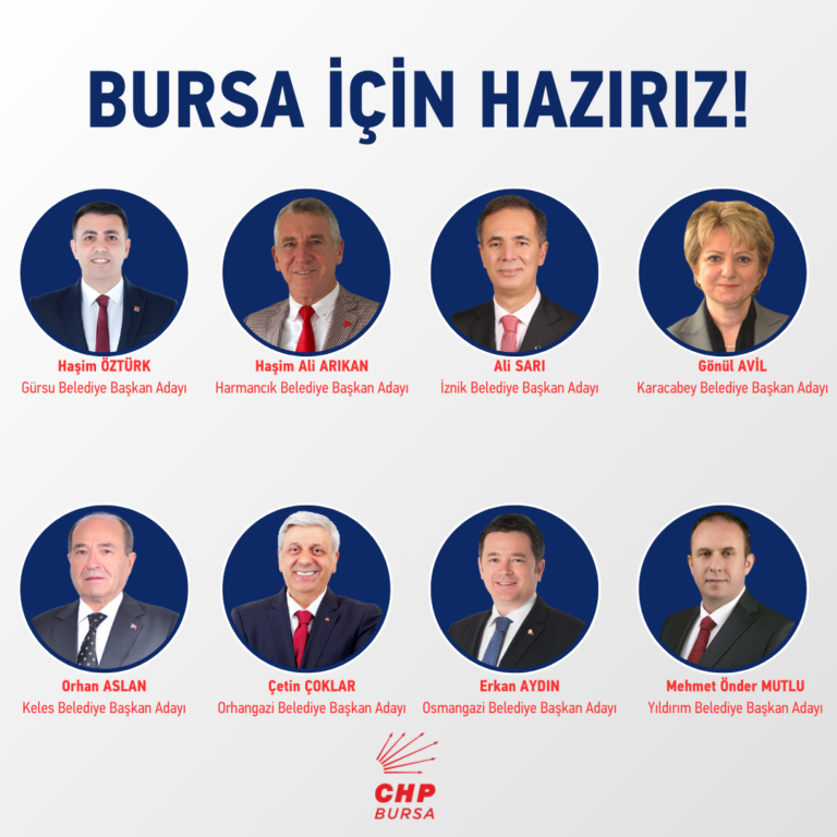 CHP BURSA’DA 8 İLÇENİN ADAYI BELLİ OLDU