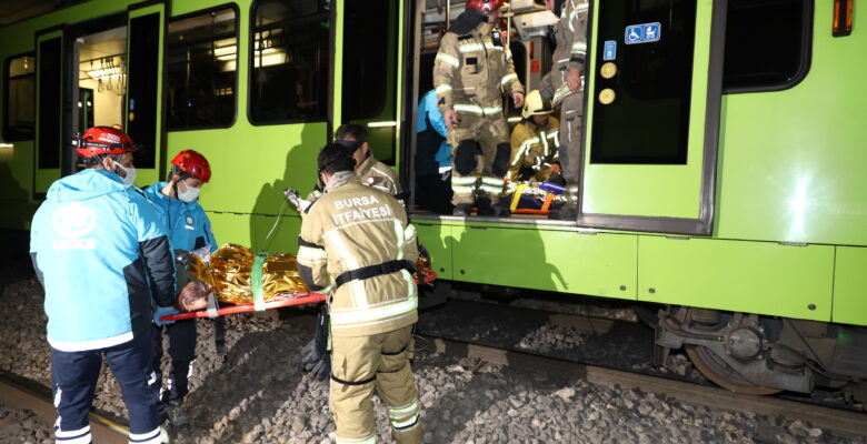 Raydan çıkan vagonda uluslararası tatbikat