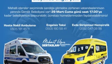 Gemlik’te Sandığa Ulaşımda Engel Olmayacak