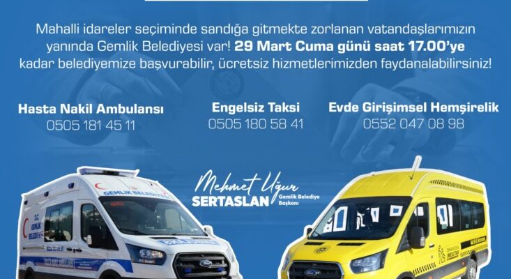 Gemlik’te Sandığa Ulaşımda Engel Olmayacak