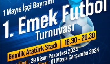 Gemlik 1. Emek Futbol Turnuvası Başlıyor