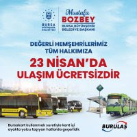 23 Nisan’da ulaşım ve Bursa Hayvanat Bahçesi ücretsiz olacak