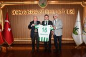 Bursaspor yönetiminden Başkan Erkan Aydın’a ziyaret