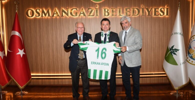 Bursaspor yönetiminden Başkan Erkan Aydın’a ziyaret