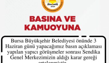 TÖB-SEN VE BÜYÜKŞEHİR BELEDİYESİ ARASINDA UZLAŞMA ÇIKTI