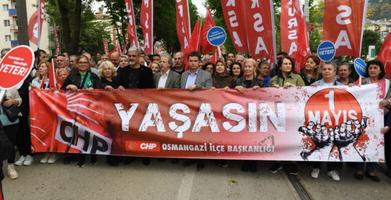 Başkan Erkan Aydın 1 Mayıs yürüyüşüne katıldı