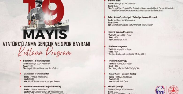 Mustafakemalpaşa Belediyesi’nden Coşkulu 19 Mayıs Kutlaması