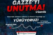 Gemlik 25 Mayıs’ta Gazze İçin Yürüyecek