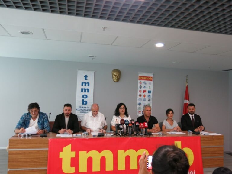 TMMOB BURSA İKK DOĞAL VE YAPAY AFETLERE DİKKAT ÇEKTİ