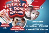 Emek Yetenek Evi’nde yaz dönemi kursları başlıyor
