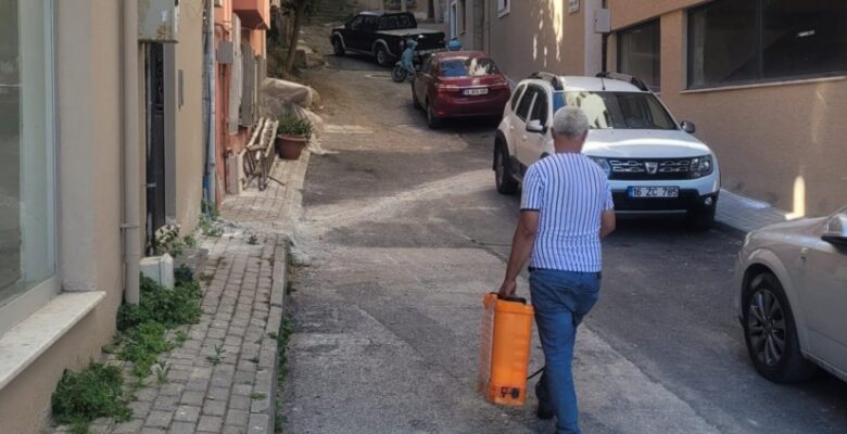 Gemlik Belediyesi ekipleri zararlılar ve haşereyle mücadele ediyor