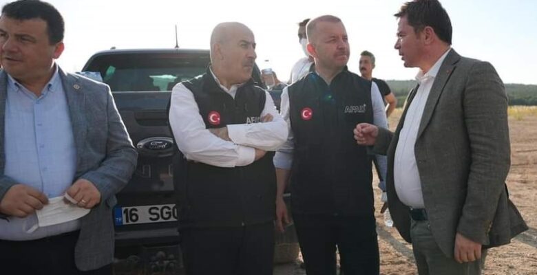 Başkan Aydın yangın bölgesinde