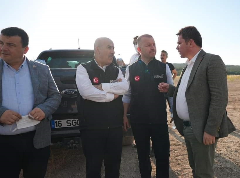 Başkan Aydın yangın bölgesinde
