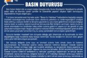 Büyükşehir Belediyesinden Kamuoyuna Açıklama