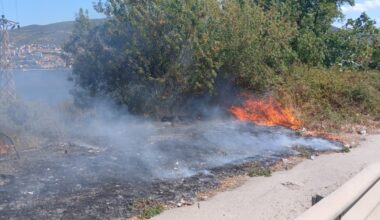 Zabıta fark etti, itfaiye söndürdü