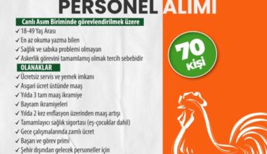 BANVİT 70 PERSONEL ALACAK