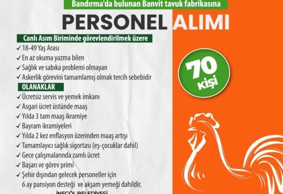 BANVİT 70 PERSONEL ALACAK