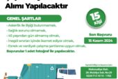 İNEGÖL BELEDİYESİ TEMİZLİK HİZMETLERİ İÇİN 15 PERSONEL ALACAK