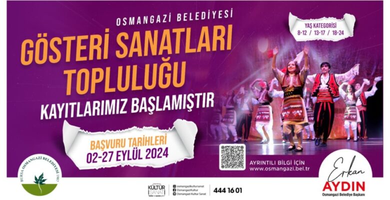 Osmangazi Gösteri Sanatları Topluluğu yeni üyelerini bekliyor
