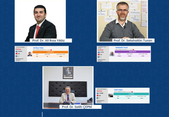 En iyi 100 akademisyen sıralamasında 3 BUÜ’lü