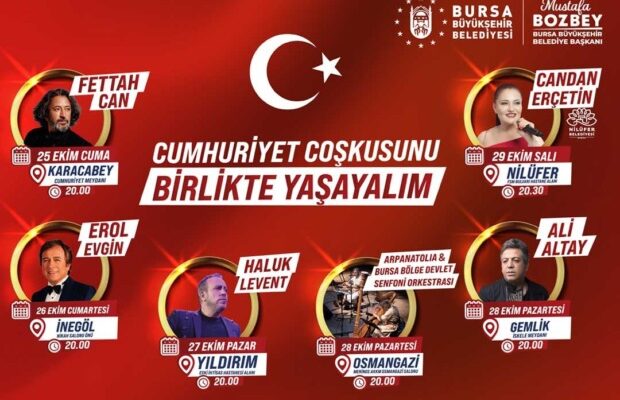 Bursa’da 29 Ekim’e yakışır kutlama programı