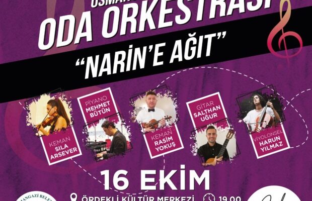 Oda Orkestrası Konseri, Narin’e Ağıt temasıyla gerçekleştirilecek