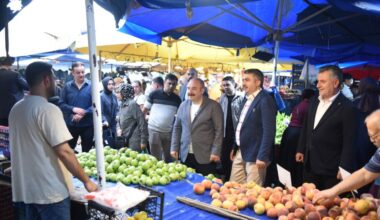 BAŞKAN YILMAZ PAZARCI ESNAFI İLE BULUŞTU
