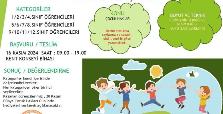 DÜNYA ÇOCUK HAKLARI” RESİM YARIŞMASI KAYITLARI BAŞLIYOR