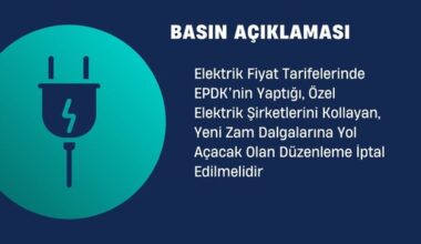 Yunus Yener; “Yeni Zam Dalgalarına Yol Açacak Olan Düzenleme İptal Edilmelidir”