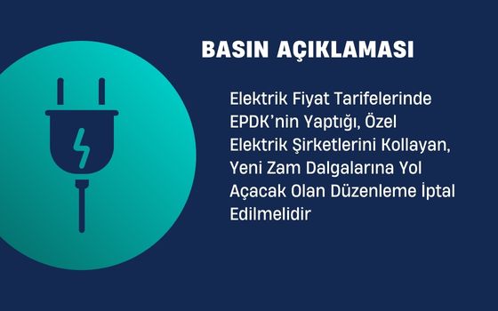 Yunus Yener; “Yeni Zam Dalgalarına Yol Açacak Olan Düzenleme İptal Edilmelidir”