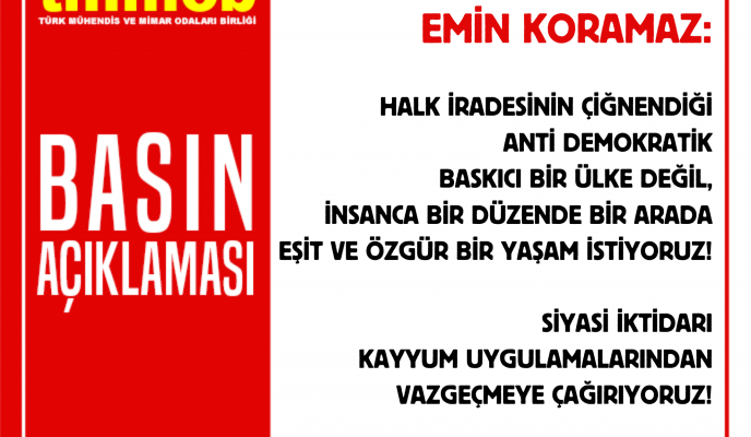 Siyasi İktidarı Kayyum Uygulamalarından Vazgeçmeye Çağırıyoruz!