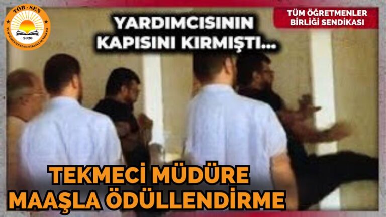 KAPI KIRAN OKULMÜDÜRÜNE MAAŞLA ÖDÜLLENDİRME!
