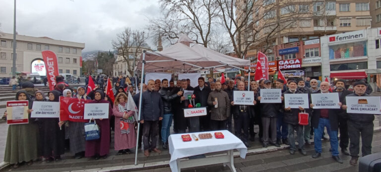 Saadet Partisi Bursa’dan Maliye Bakanlığına 4 lira gönderdi